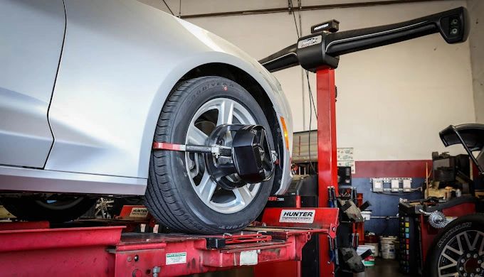 Hunter wheel alignment machine